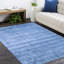 Harbor Abstract Area Rug in Denim-1987127860