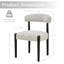 Chaise de salle à manger rembourrée moderne en chenille (ensemble de 6)-1720280406
