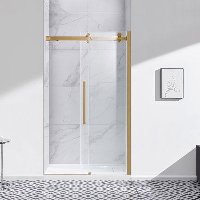 Porte de douche à fermeture douce sans cadre 46 po à 48 po x 78,75 po OVE Decors Bel