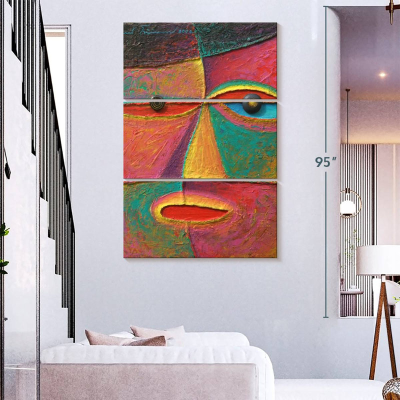 Portrait abstrait en acrylique Leisha
