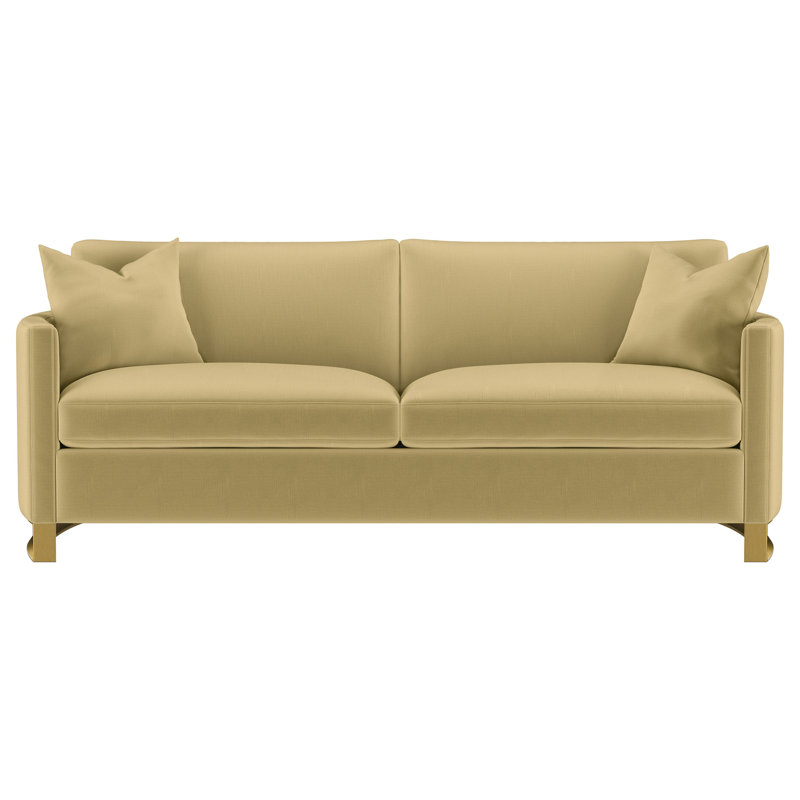 Baber Upholstered Curved Track Arm Sofa Camel, Brown