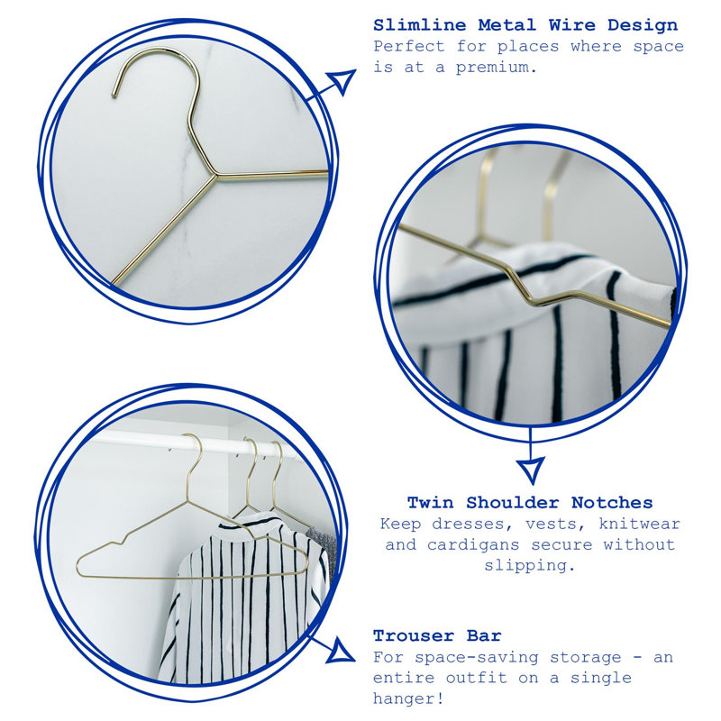 Harbour Housewares - Metal Children's Clothes Hangers