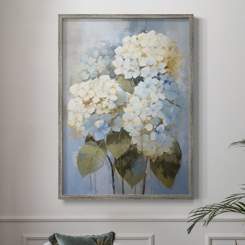 Reproduction encadrée FLORAL Series CIV - bois massif, H 21 po x l 17 po