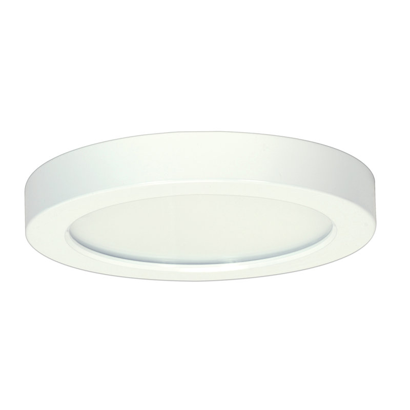 Blink Round 1-Light LED Flush Mount, White, 2700K