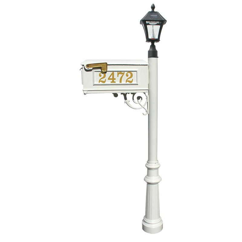 Poteau décoratif encastré 72 po H Lewiston, Blanc