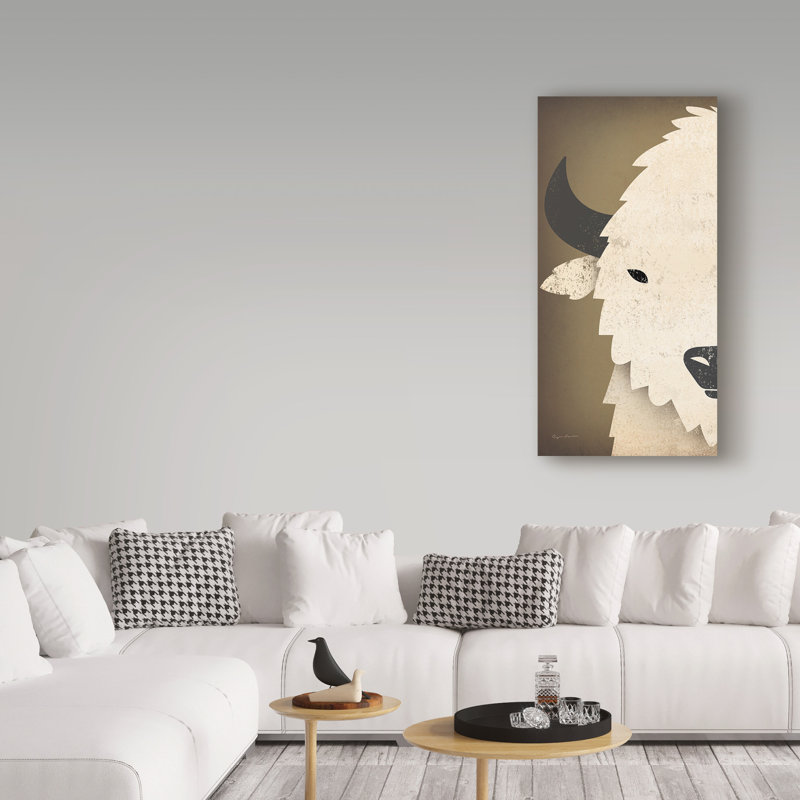 « buffalo i », art sur toile, H 19 po x l 10 po x P 2 po