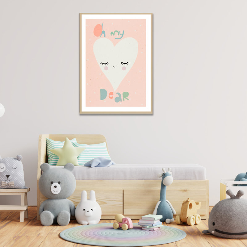 Pop Art & Retro Oh My Dear Framed Art, 24" H x 36" W x 1" D