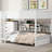 Bunk Bed With & Storage, Queen Over Queen, White Bed, - Reliable Construction Storage-1641180111