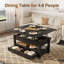 Table basse réglable à plateau relevable, 2 tiroirs et compartiment caché pour le salon / bureau à domicile-981647776