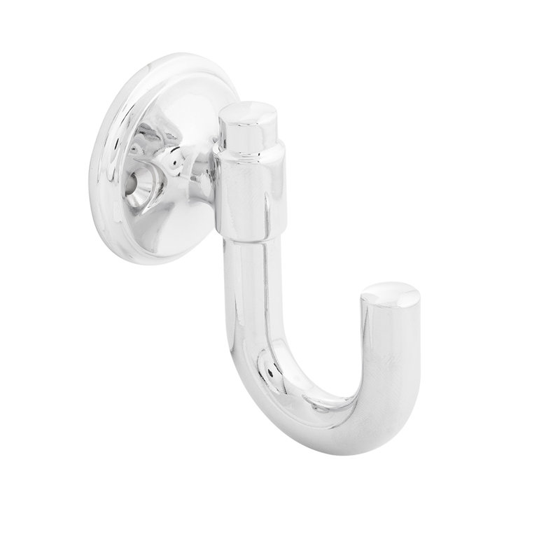 Piper Collection Hook - 3-3/16" x 1-7/8 "  Chrome - Mid-century Modern Entryway Hook for Coats, Hats & Bags, Chrome