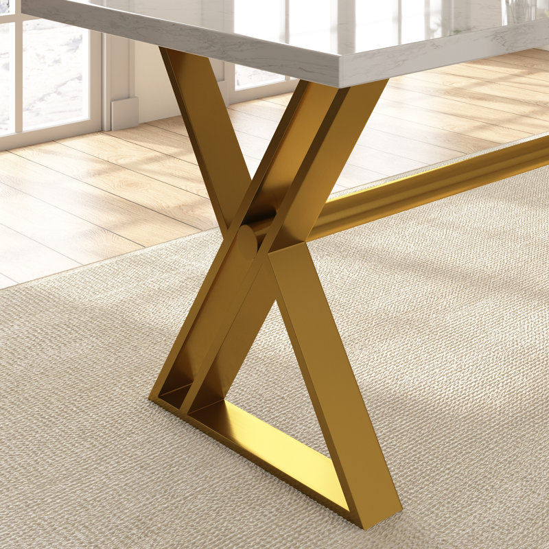 Metal Base Dining Table