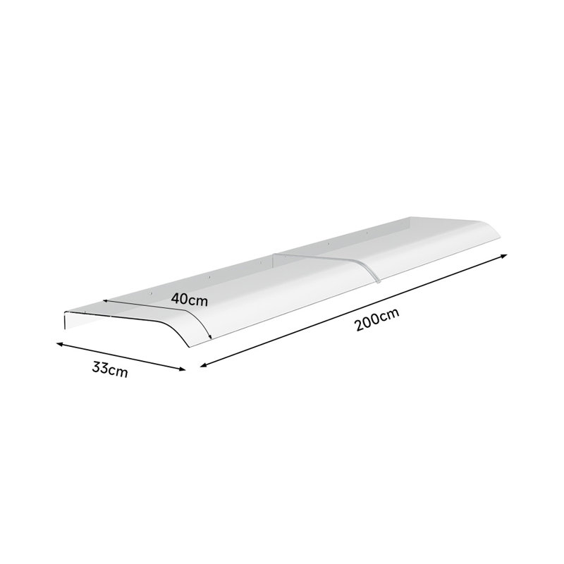 Dakota Fields 200cm W x 33cm D Plastic Cover Retractable Door / Window Awning