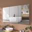 Armoire à pharmacie blanche en aluminium encastrée ou sans cadre avec miroir de salle de bain et 3 tablettes réglables en verre l 60 po x H 30 po