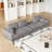 Boneless 114.5'Modern Corduroy Modular foam Sofa, Recliner Seat reversible Sofa, 2-in-1 Sofa with Recliner and L-Shaped Sofa Combination with Three Cushion Neck Pillow Combination and Two Throw Pillows-260976614