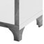 Table de chevet moderne à miroir haute brillance blanche avec 2 tiroirs et poignées en métal - Table de bout élégante pour chambre à coucher et salon | Idée de cadeau-141522574