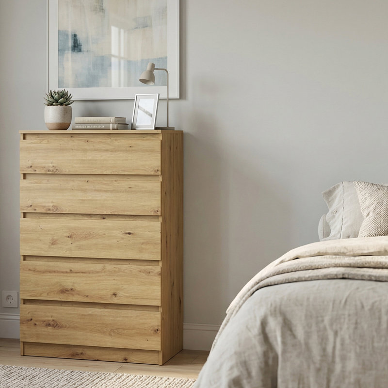 Helen 70cm W 5 - Drawer Chest of Drawers, Wenge