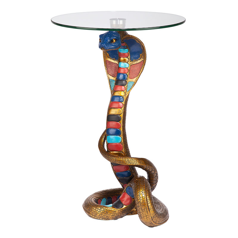 Renenutet Egyptian Cobra Figurine End Table