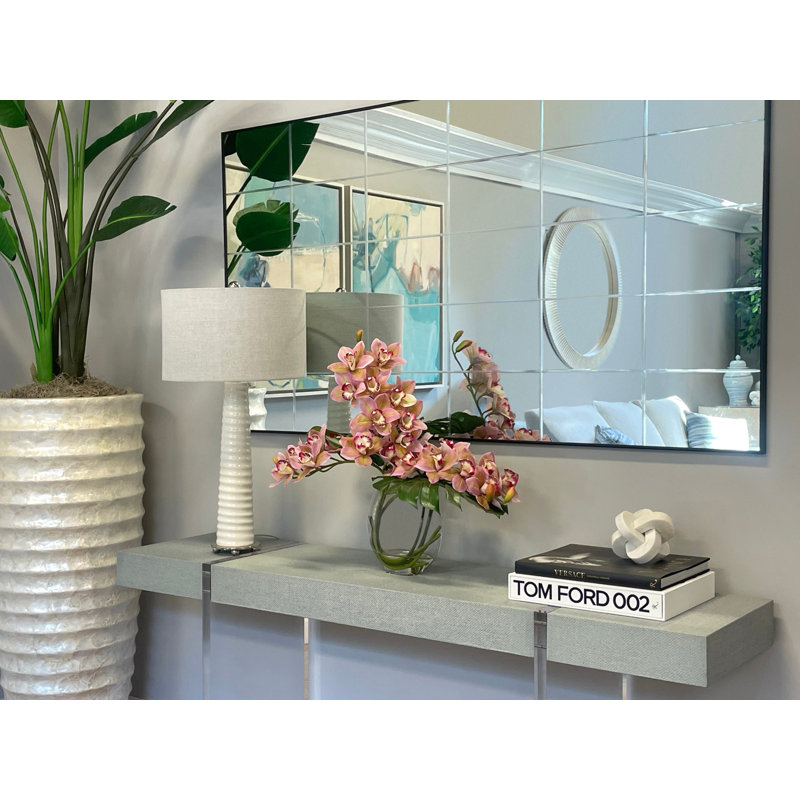 Tropical Orchid Arrangement in Glass Vase