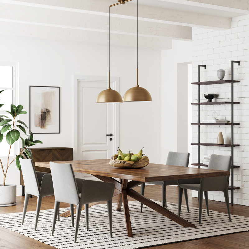 2-Light Kitchen Island Pendant, Gold