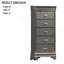 Mobilier de chambre à coucher à tiroirs modernes 1 pièce