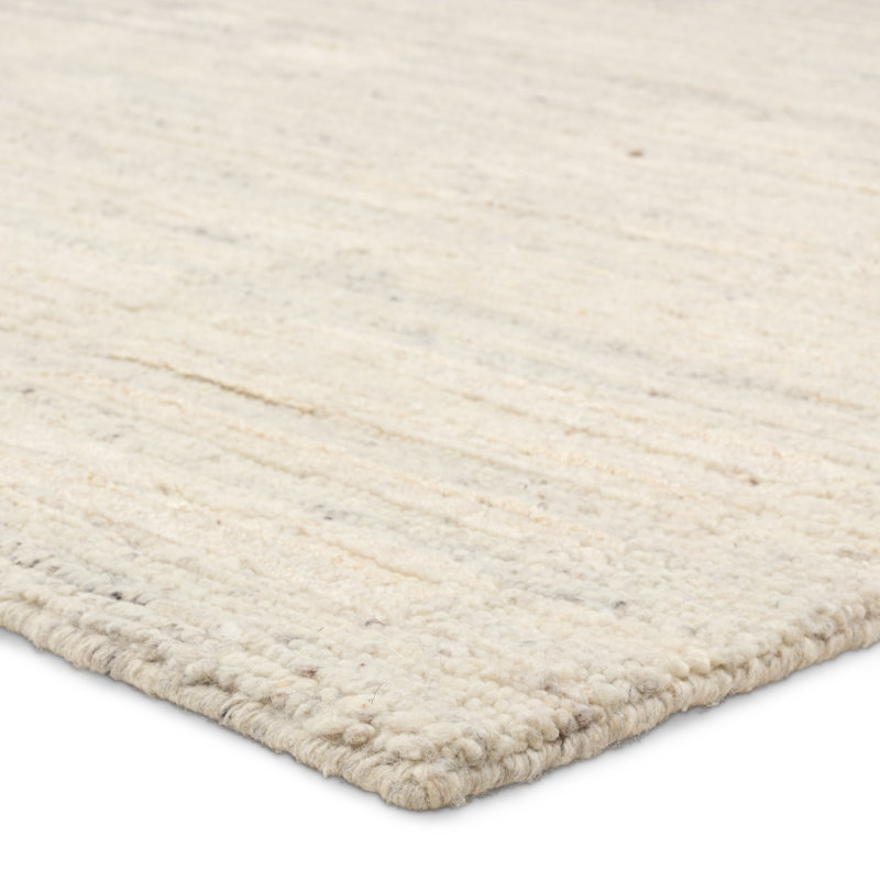Jaipur Living Bacia FIA03 Handknotted Solid Ivory Area Rug (10'x14'), Rectangle 10' x 14'