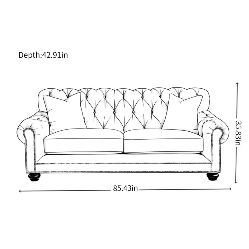 French Light Luxury Off-white  Sofa