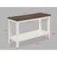 Table de salon en bois 3 pièces avec tablette de rangement ouverte, extrémité carrée rectangulaire blanche et brune