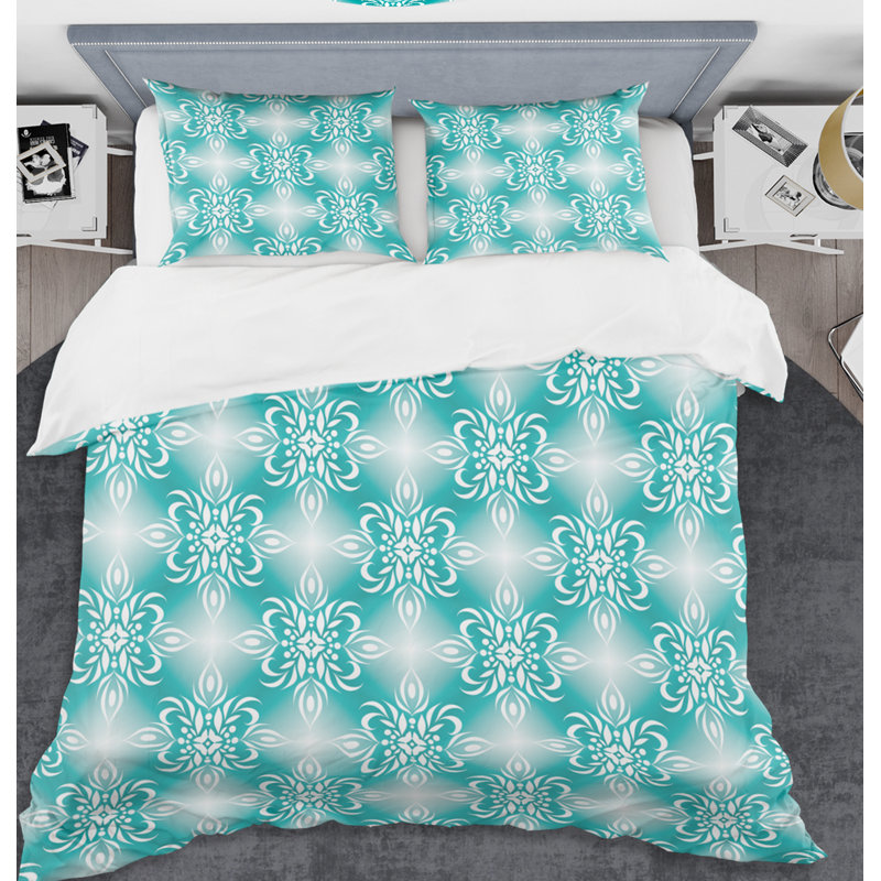 Ensemble de housse de couette rétro mid-century, Housse de couette double / grand et 2 taies