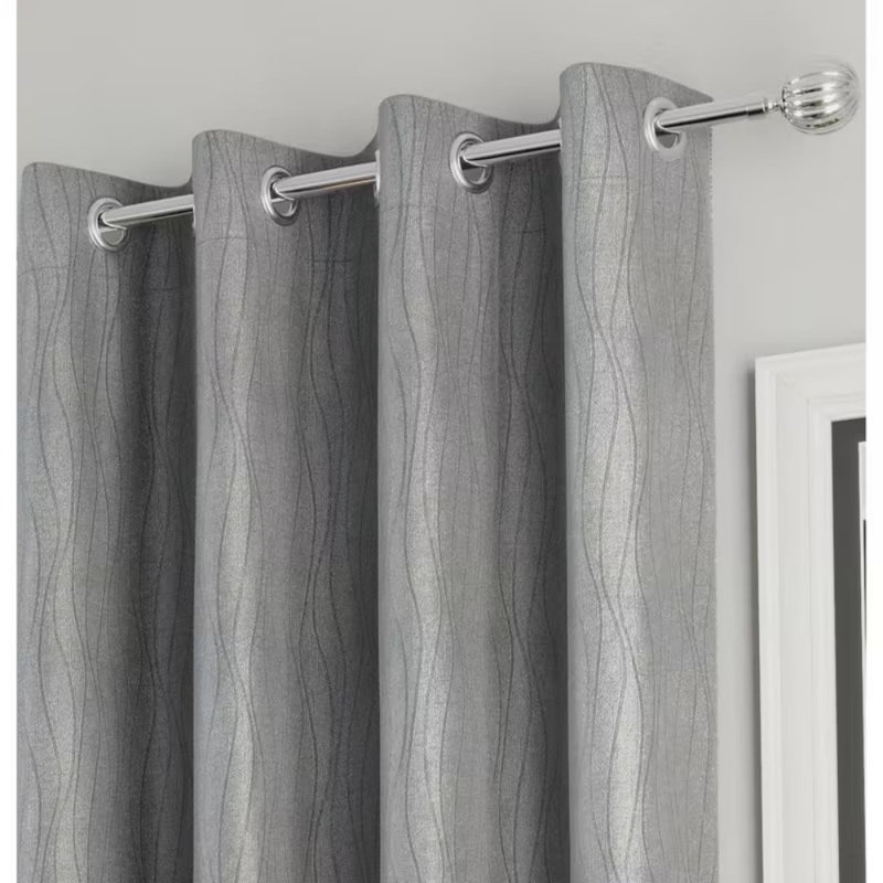 Summer Cooling Thermal Blockout Eyelet Curtains, Full Sun Block Heat Insulated Noise Reducing Energy Efficient Drapes for Lounge & Bedroom, Crream, W117cm x L183cm