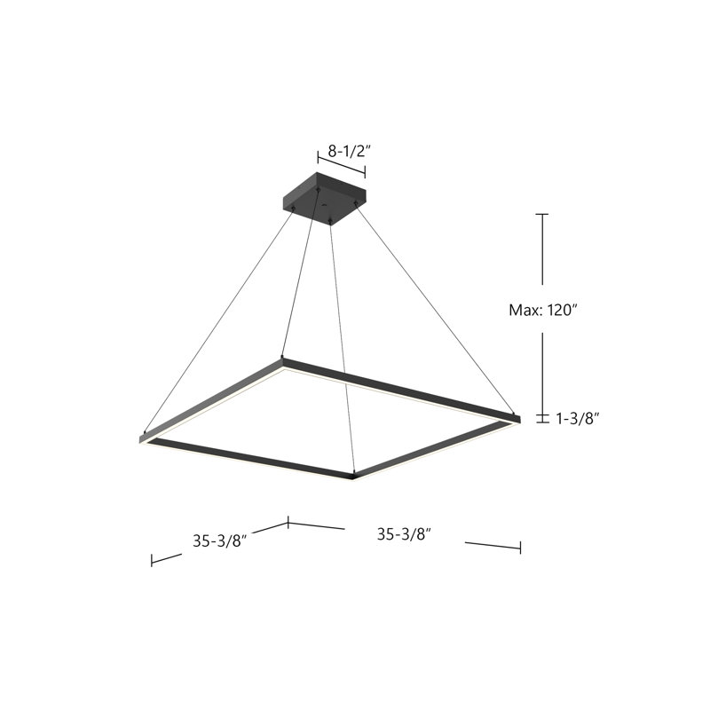 Piazza 1 - Light LED Pendant, 1.38" H x 35.38" W x 35.38" D