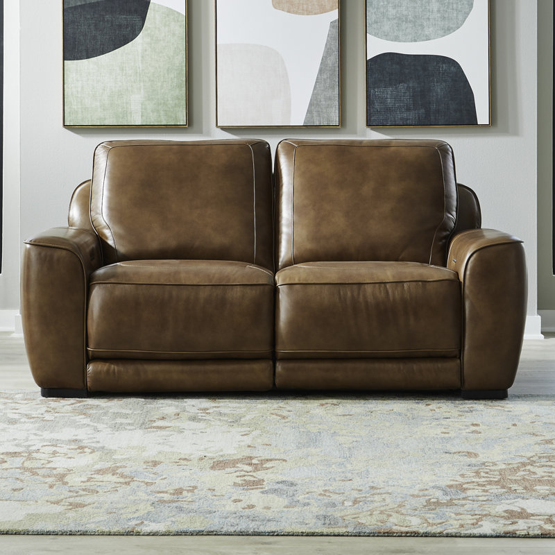 Kersh 2 Piece Zero Wall Reclining Loveseat, Brown