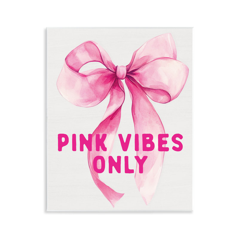 Girly Pink Vibes Only, plaque murale avec lettres et doublure