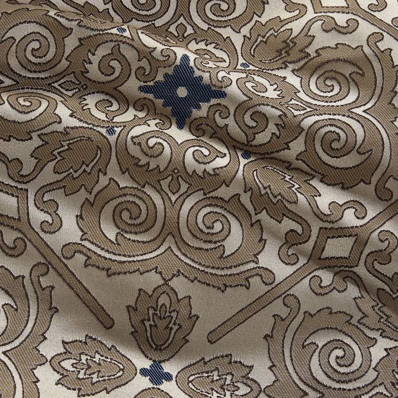 Ensemble de literie luxueux en jacquard bleu marine, confort et style moderne en polyester