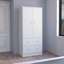 Armoire Taly avec portes doubles, 2 tiroirs et tringle