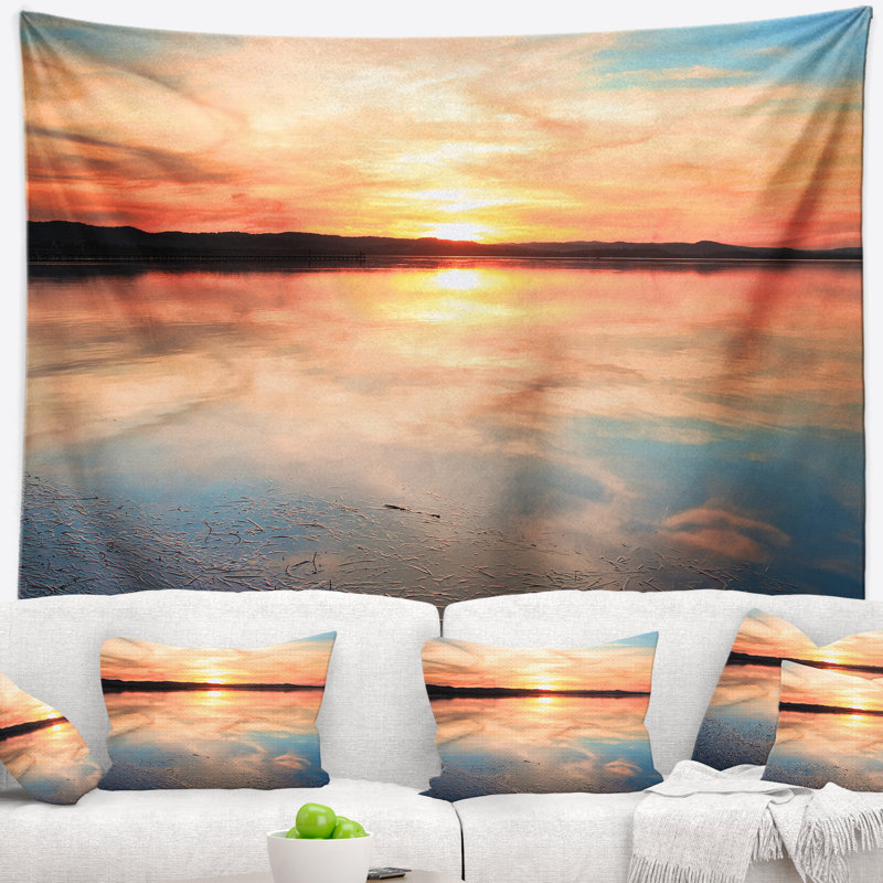 Tapisserie coucher de soleil sensationnel en Australie, H 50 po x l 60 po