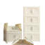 4 armoires de rangement pliantes blanches avec porte magnétique - 19,91 po x 12 po x 40,97 po pour la chambre à coucher, le salon, la cuisine, le dortoir étudiant en plastique, les roues, sans odeur 19,91 po et pour de multiples réglages