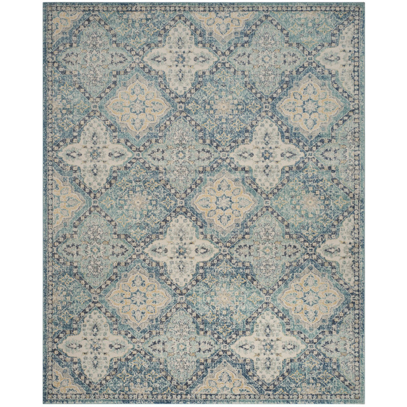 Tapis bleu clair / ivoire Osakis, Rectangle 12 pi x 18 pi
