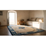 Knotted Antique Ivory 1920s Wool Room Size Chinese - Peking Rectangle Rug