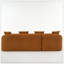 Canapé modulaire en L en éponge à compression complète avec méridienne incurvée, canapé en chenille orange ambré modulaire, haute densité 30D pour un salon d'appartement. 900 lb.-118043818