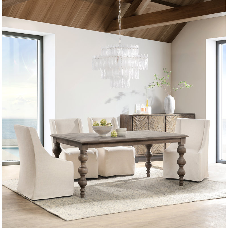 Pine Solid Wood Dining Table, 30" H x 72" L x 38" W