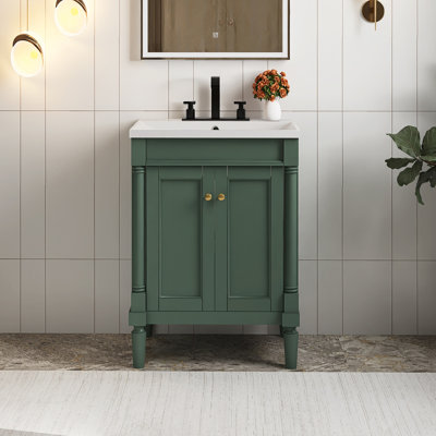 Meuble-lavabo autoportant 24 po avec lavabo supérieur 24 po