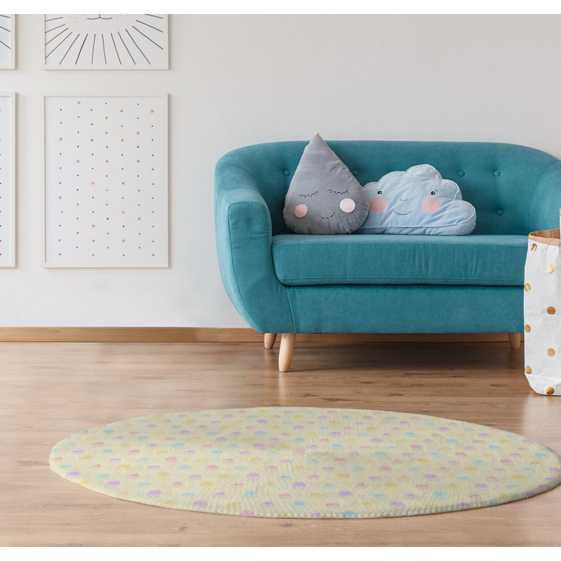 Chenille Indoor Rug, Round 5'