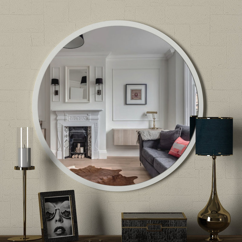 Miroir décoratif Helene, Blanc
