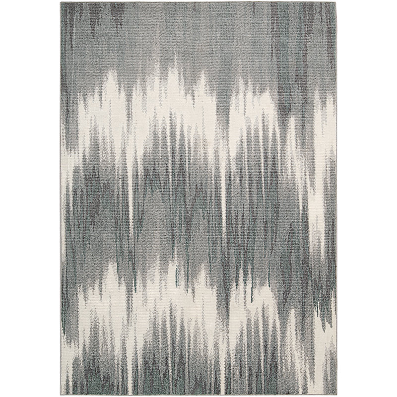 Abstract Wool Area Rug, Rectangle 168 x 244cm