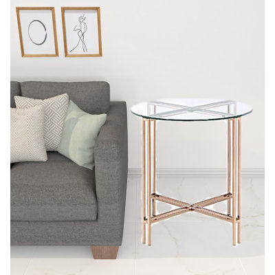 Glass Top End Table