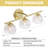 Cono 3-light Bathroom Dimmable Vanity Light 2 Tiers Clear Glass Shade-309983178