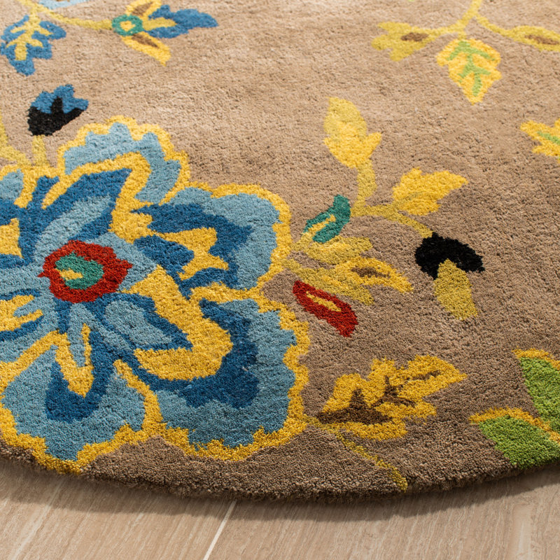 Tapis en laine touffeté à la main Nonia, Rond 6 pi
