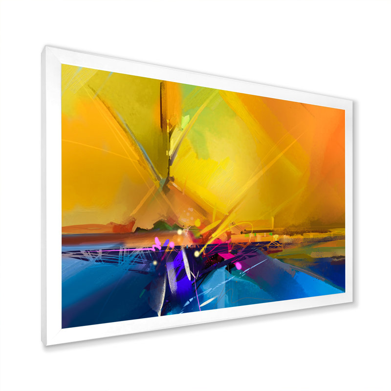Impression sur toile Modern Ocean Waves Impression II - Floater, Cadre photo blanc, H 24 po x l 36 po x P 1 po