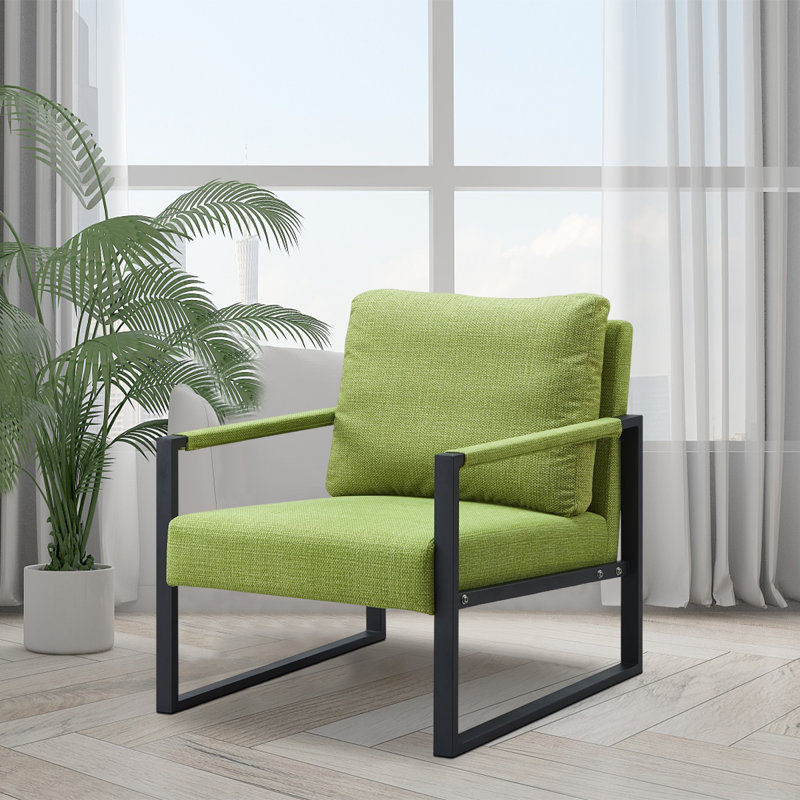 Fauteuil en lin 26,3 po Nygia, Lin vert