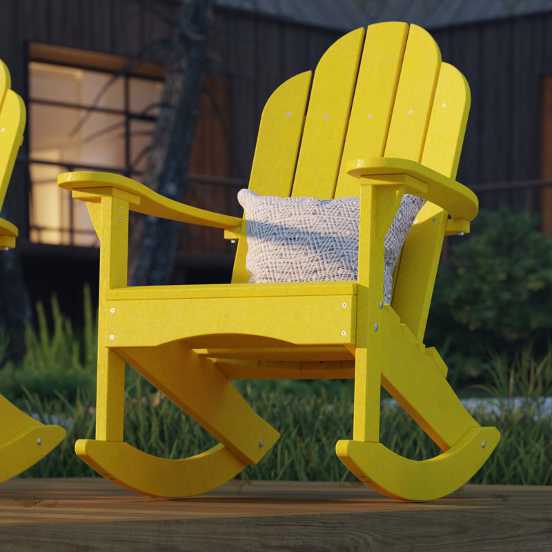 Chaise berçante classique Adirondack, Jaune citron